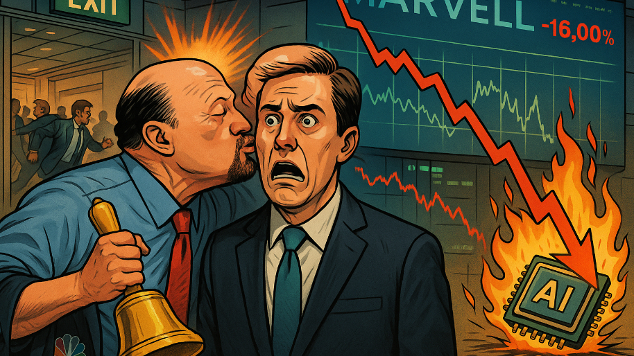 Marvell Gets “Cramer Kiss of Death” And Dives 16% After Being Exposed as AI Poser