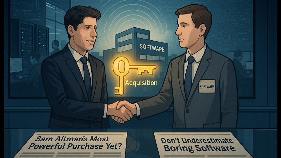NEW: Why a "Boring" Software Company is Actually Sam Atlman’s Most Powerful Purchase Yet…