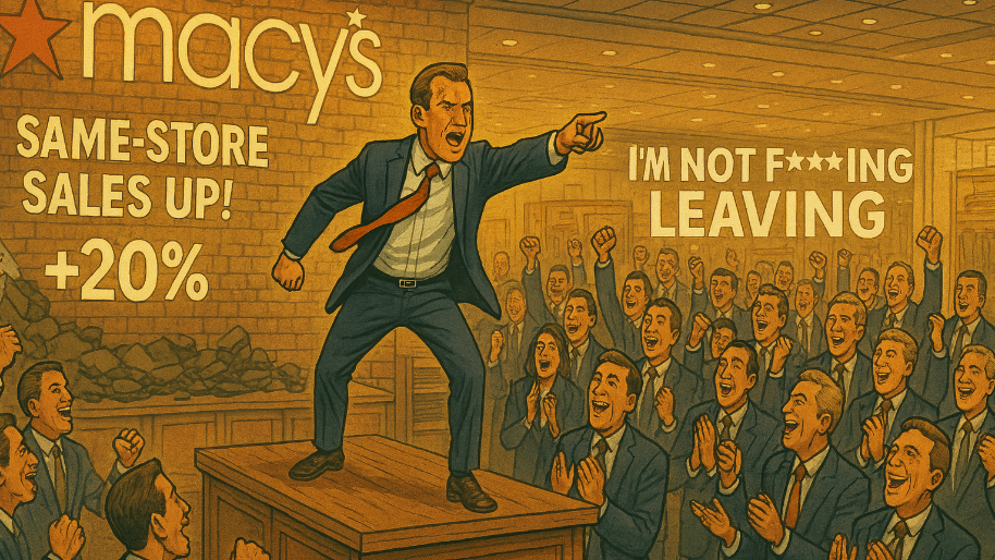 Macy’s Tells The Suits “I’m Not F’ing Leaving!” With Surprise Q2 Earnings (Stock Explodes 20%)