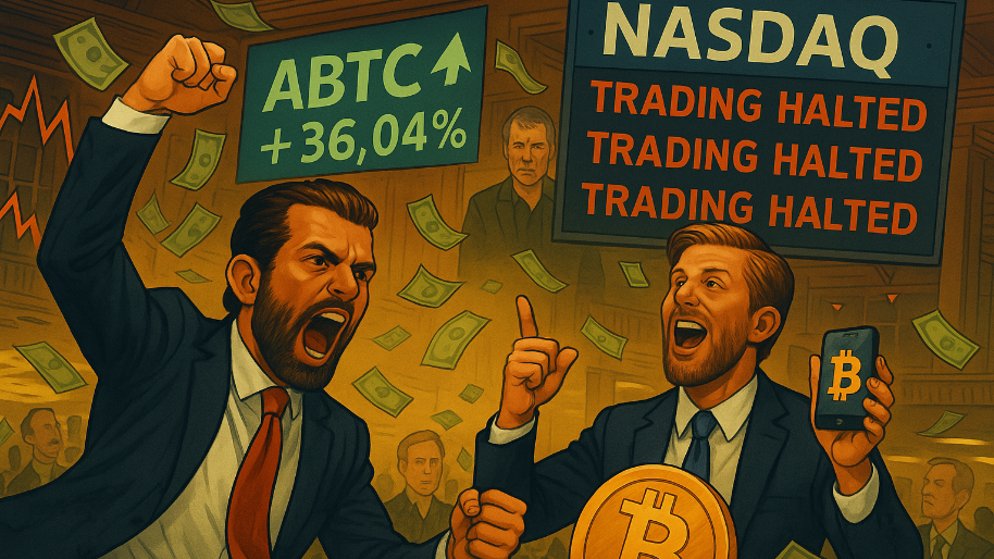 Trump Bros' Saylor Knockoff Doubles on Day One, Nasdaq Pulls the Plug 5 Times