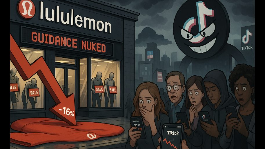 Lululemon Gets Pancaked -16% After Nuking Guidance (Oh, and TikTok Threatens Their Very Existence)