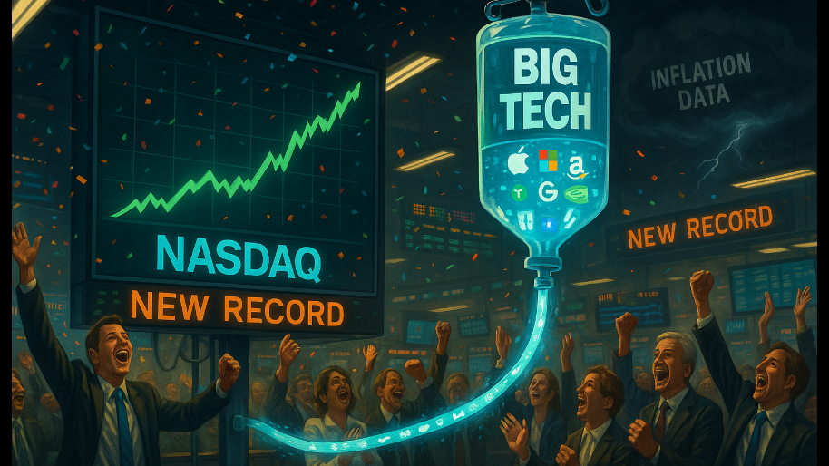 Nasdaq Clinches New Record On Big Tech’s IV Drip, Inflation Data Looming…
