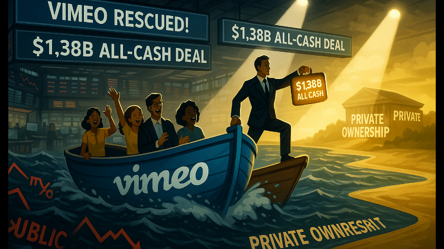Vimeo Gets RESCUED From Public Markets In All-Cash $1.38B Deal…