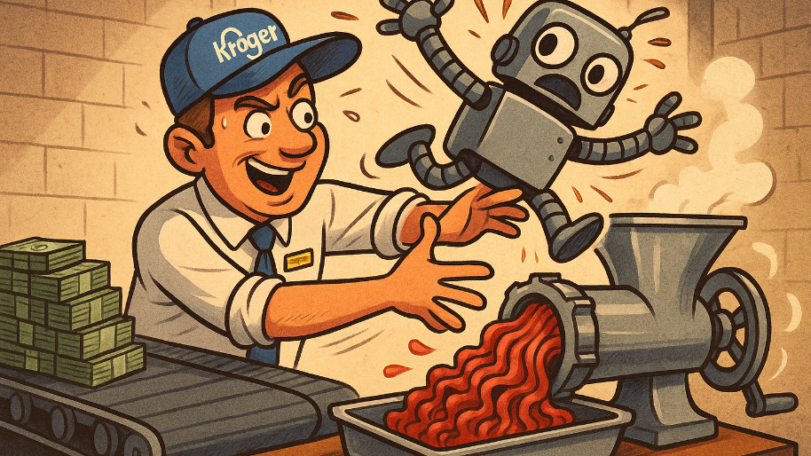 Kroger Crushes Profit Expectations… Throws Its Robot Warehouse Buddy Into the Meat Grinder
