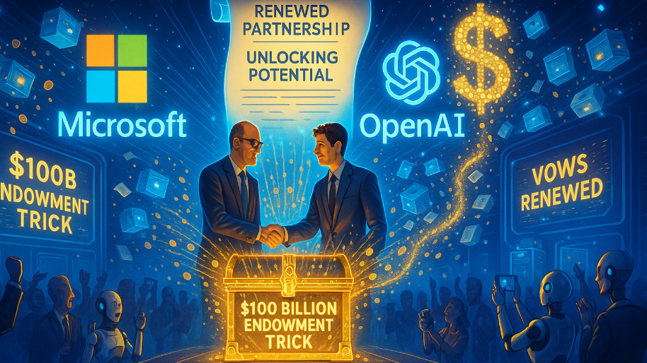 Microsoft and OpenAI Renew Vows In Efforts to Unlock $100 Billion “Endowment Trick”...