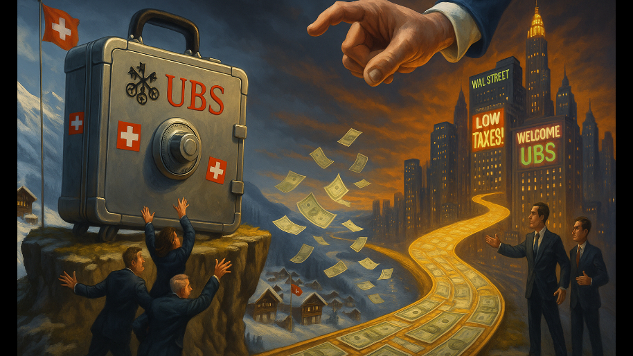 Swiss Bank UBS Threatens to DUMP Its Home Country After Being Lured by U.S. For Deregulation…