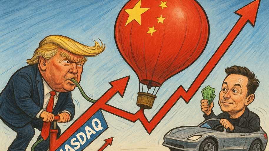 Trump Pumps Nasdaq with Chinese Hot Air… Elon Buys the Dip