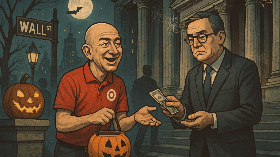 Walmart Stole Its Identity… Now Target’s Trick-or-Treating as Jeff Bezos to Keep the Lights On