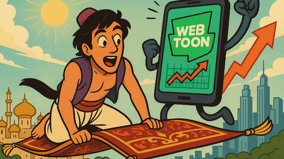 Disney Takes Webtoon on a Magic Carpet Ride… Shares Pop 27% After Comic Vault Deal