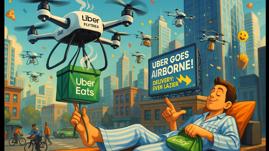 Uber Goes Airborne to Make Food Delivery Even Lazier With Flytrex Partnership…