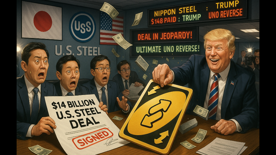 Nippon Steel Paid $14 Billion for U.S. Steel Only For Trump to Pull The Ultimate Uno Reverse Card…