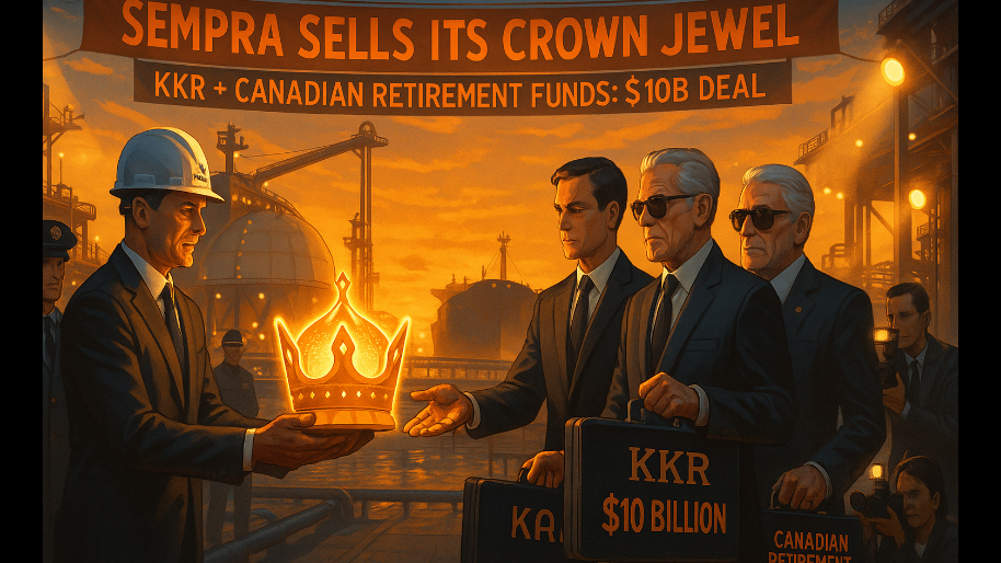 Sempra SELLS OFF Its Export “Crown Jewel” to The KKR and “Canadian Retirement Mafia” For $10B…