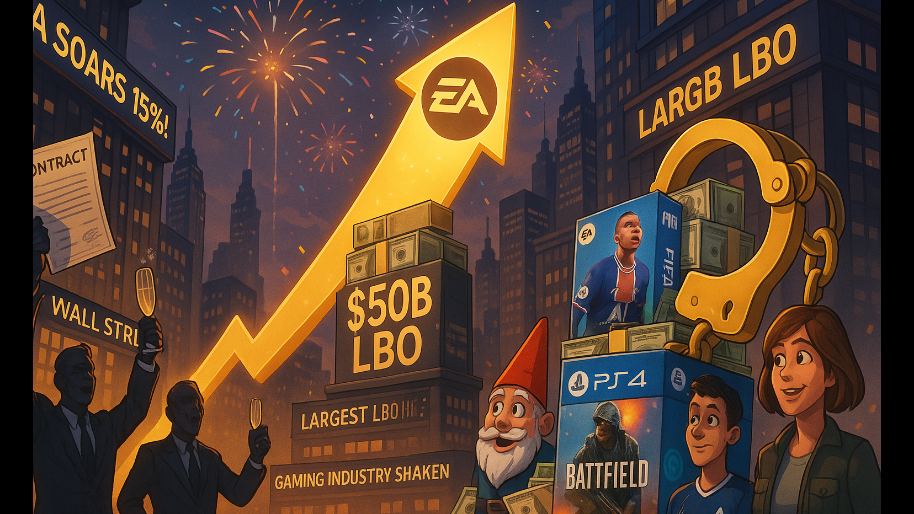Electronic Arts Soars 15% While Becoming Victim of Largest Leveraged Buyout In History ($50B)