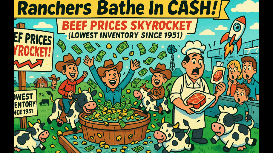 Ranchers Bathe In CASH As Beef Prices Skyrocket (Lowest Inventory Since 1951)