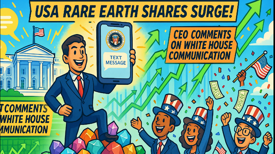 USA Rare Earth Shares Surge Following CEO Comments on White House Communication