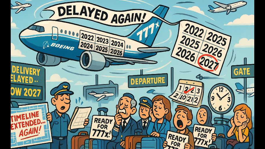Boeing Delays 777x Delivery Again, Extends Timeline to 2027…