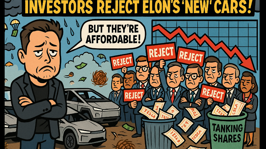 Investors REJECT Elon's "New" Stripped-Down Cars, TANKING shares…