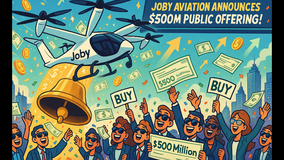 Joby Aviation Announces $500 Million Public Offering of Common Stock