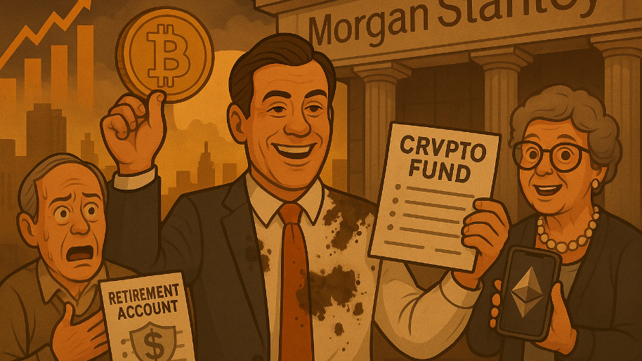 Wall Street’s Cleanest Shirt Goes Degenerate… Morgan Stanley Advisors Cleared to Shill Bitcoin