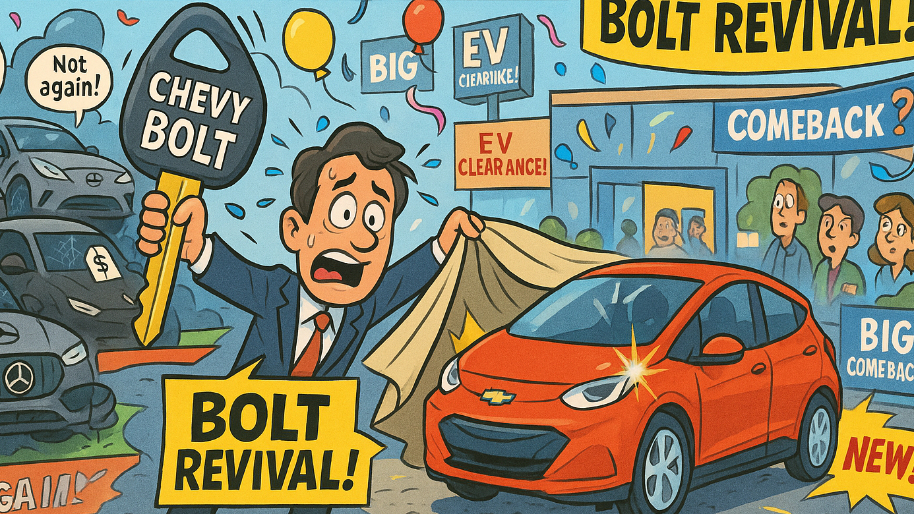With Luxury EVs "Piling Up on Dealer Lots," GM DESPERATELY Revives Chevy Bolt Line…