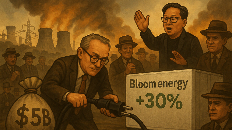 Howard Marks’ Crew Plugs $5B Into Bloom Energy (+30%) After Jensen Calls for More Power Plants