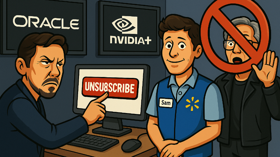 Oracle “Unsubscribes” from Nvidia+... Sam Altman Gets a Blue Vest