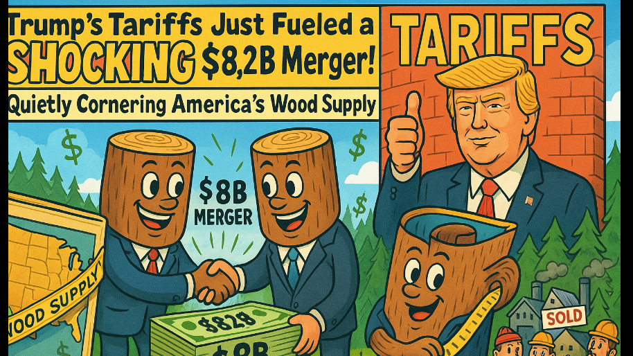 Trump’s Tariffs Just Fueled a SHOCKING $8.2B Merger to "Quietly Corner" America’s Wood Supply