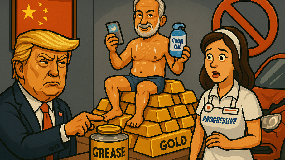 China’s Grease and Desist… Schiffposting Season Begins… Flo’s Fender-Bender