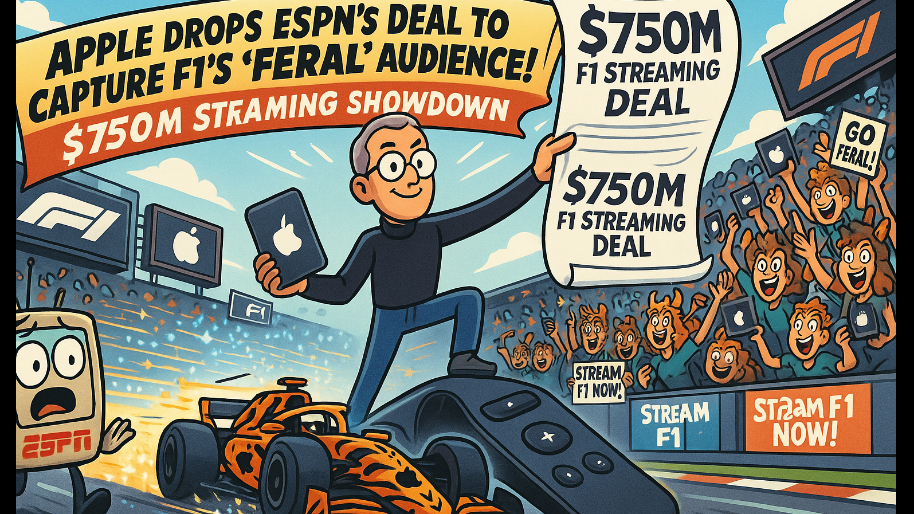 Apple Drops ESPN's Deal to Capture F1's "FERAL" Audience In $750M Streaming Deal…