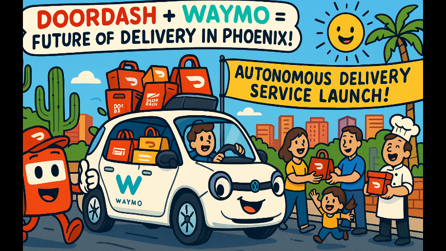 DoorDash Partners With Waymo to Launch Autonomous Delivery Service in Phoenix