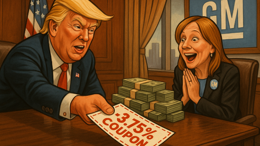 GM Scores an Extra $3B After Trump Slides a 3.75% Coupon Across the Table