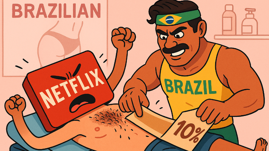 Netflix Shares Get Eviscerated (-8%) After Brazil Rips a YUGE Tax Strip Clean Off Its Bottom Line