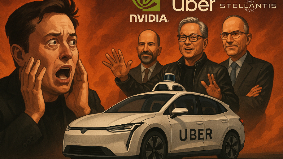 Elon Shakes in Terror as Nvidia, Uber, and Stellantis Form the Ultimate Robotaxi Superteam