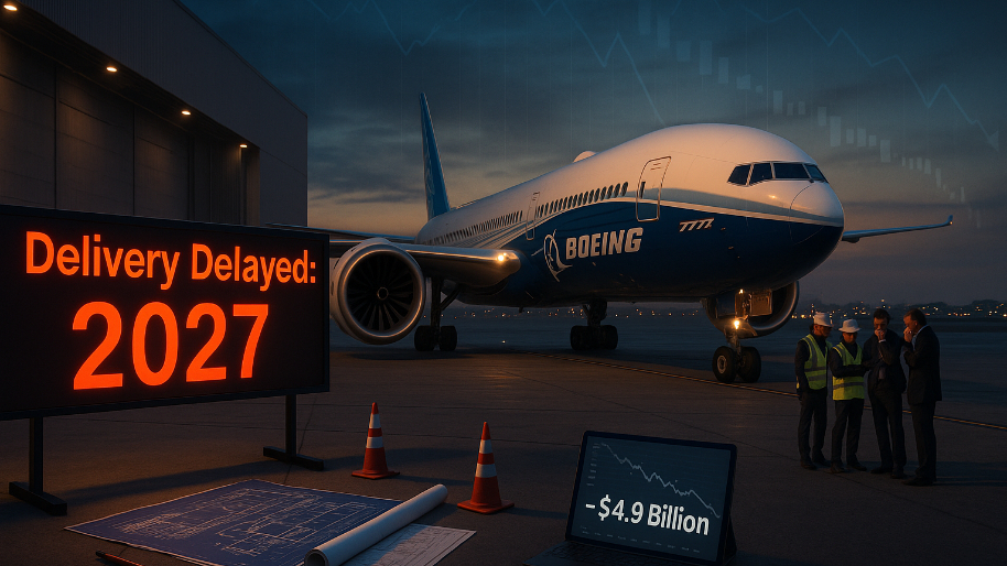 Boeing Takes Nearly $5 Billion Hit on 777X Program, Delays First Delivery to 2027
