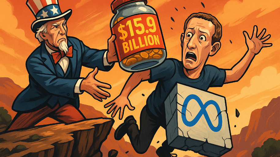 Meta Gets Yeeted Off a Cliff After Uncle Sam Snatches $15.9 BIllion Into Zuck’s Cookie Jar