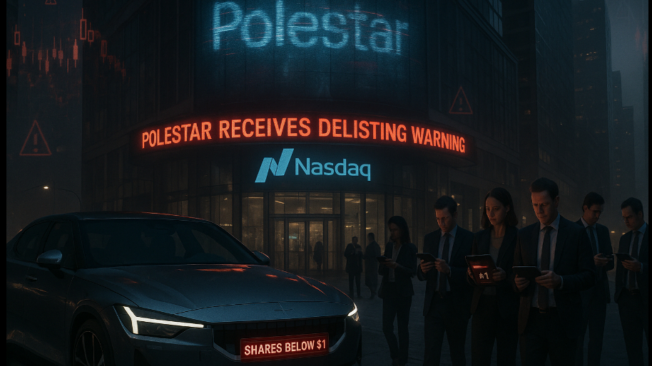 Polestar Receives Nasdaq Delisting Warning as Shares Fall Below $1