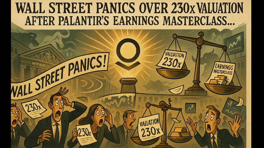 Wall Street Panics Over 230x Valuation After Palantir’s Earnings Masterclass…