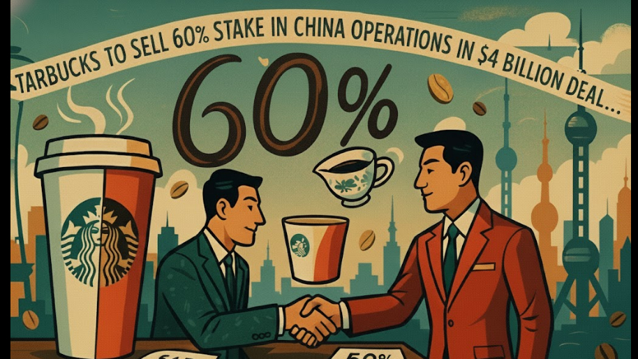 Starbucks to Sell 60% Stake in China Operations in $4 Billion Deal…