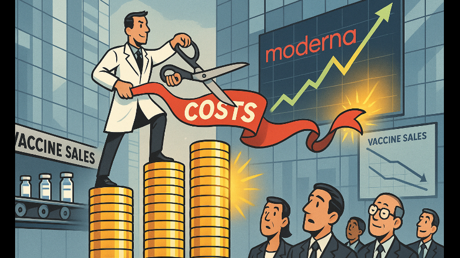 Moderna Rises on Cost Cuts Despite Slowing Vaccine Sales