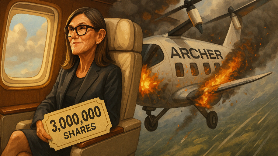 Cathie Wood Boards First Class on Archer’s Crashing Plane With a 3 Million-Share Ticket