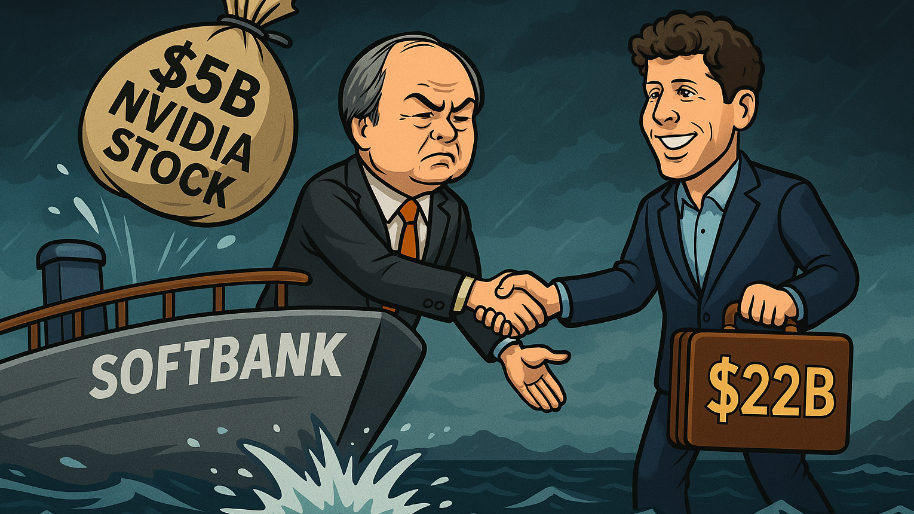 Masayoshi Son Yeets $5.8B of Nvidia Stock Into the Sea… Then Wires $22B to Sam Altman Mid-Splash