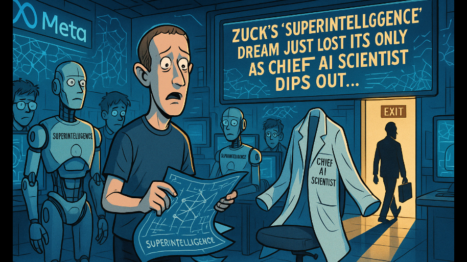 Zuck’s “SuperIntelligence” Dream Just Lost It’s Only Adult As Chief AI Scientist DIPS Out…