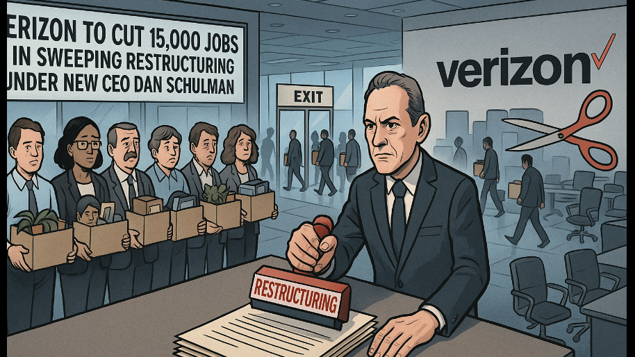 Verizon to Cut 15,000 Jobs in Sweeping Restructuring Under New CEO Dan Schulman