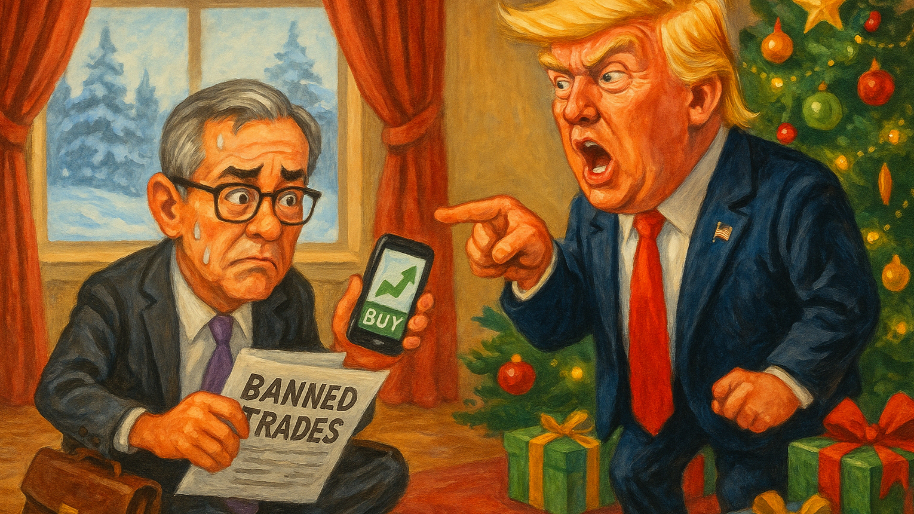 Fed Governor Gets Busted on Banned Trades… Trump Finds a Vacant Seat Under His Tree