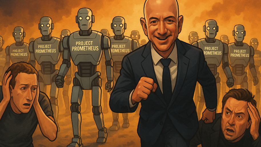 Elon and Zuck Duck for Cover as Bezos Marches Out of Retirement With a $6.2B AI Superlab
