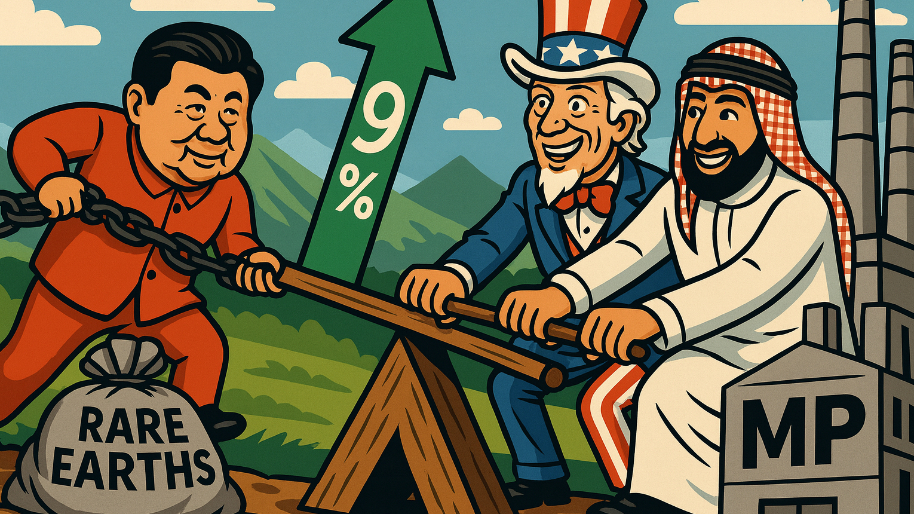 MP Materials Pops 9% as U.S. Teams With Saudi Arabia to Weaken China’s Grip on Rare Earths