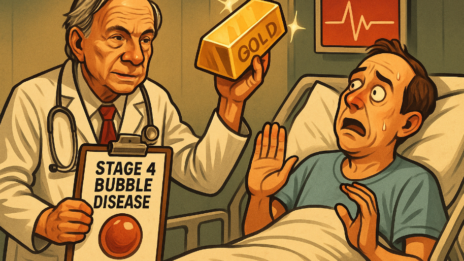 Doctor Ray Dalio Diagnoses Stage-4 Bubble Disease… Prescribes “Don’t Sell and Buy Gold at ATHs”