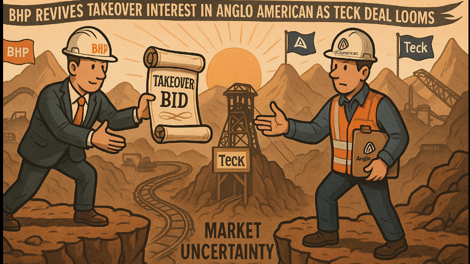 BHP Revives Takeover Interest in Anglo American as Teck Deal Looms