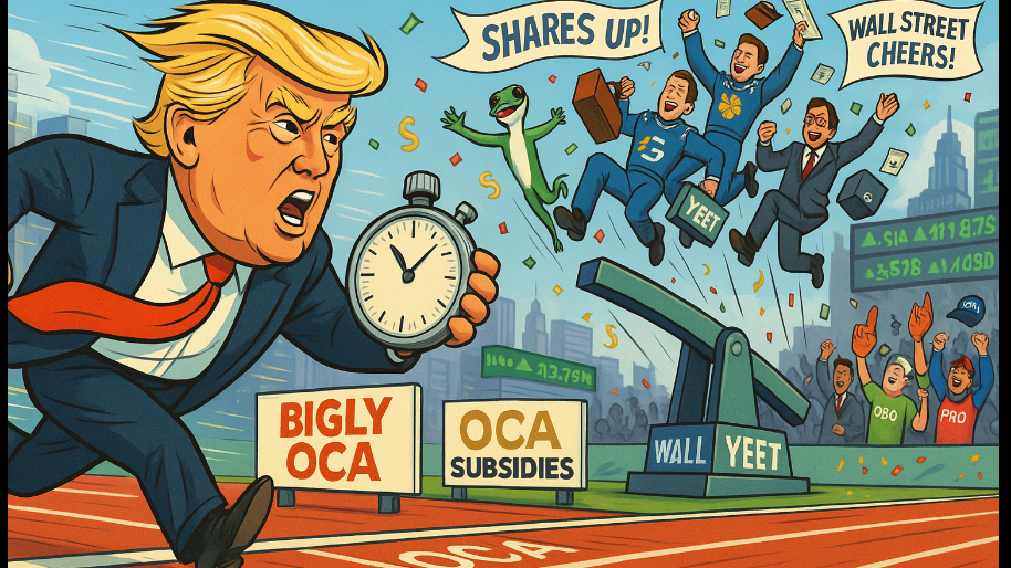 Trump Speed Runs BIGLY OCA Subsidies While Wall Street Yeets Insurers Higher…