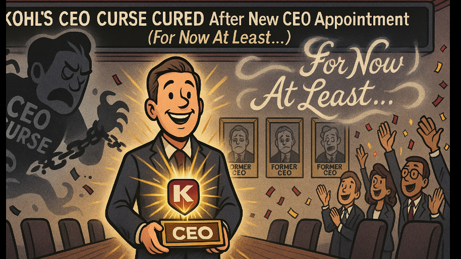Kohl’s Three-Year CEO Curse CURED After New CEO Appointment (For Now At Least…)